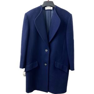Vintage Christian Dior Navy Pea Coat Size 8